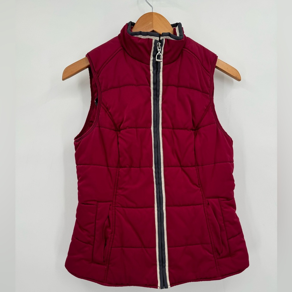 Ariat Burgundy & Gray Women's Equestrian size SP Vest EUC Zip Up‎